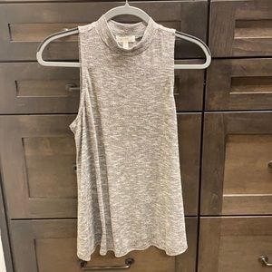 Grey high neck tank top